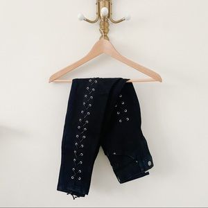 Lace Up Jeans